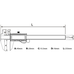Dasqua 2115-2305 Metal Cased Caliper, 150 mm - 2