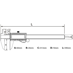 Dasqua 2115-2315 Metal Cased Caliper, 300 mm - 3