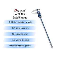 Dasqua 2710-1113 Uzun Çift Çeneli Dijital Kumpas, 0-600 mm - 5