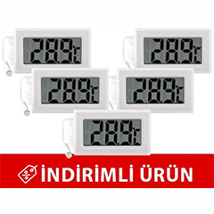 DC-1 Beyaz Pano Tipi Soketli Termometre (5' li Paket) - 1
