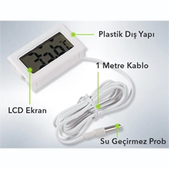 DC-1 White Panel Type Socket Thermometer (Pack of 5) - 2