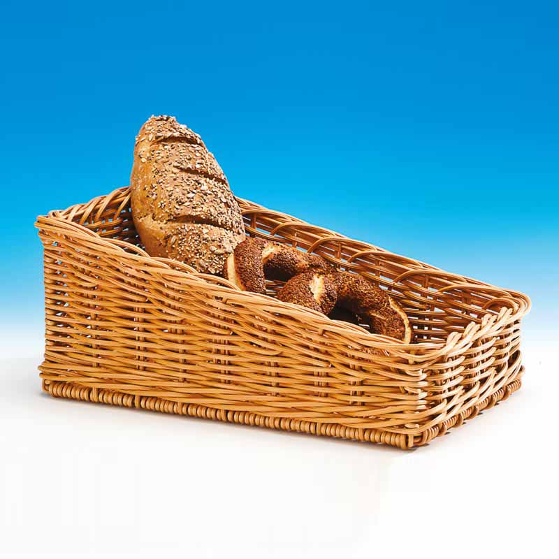 Zicco Derin Ekmek Sepeti, Eğimli, Plastik, 27x45x18-8 cm, Koyu Renk