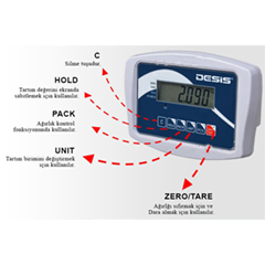 Desis U Tipi Elektronik Baskül 600 kg, 50 gr Hassasiyetli - 3