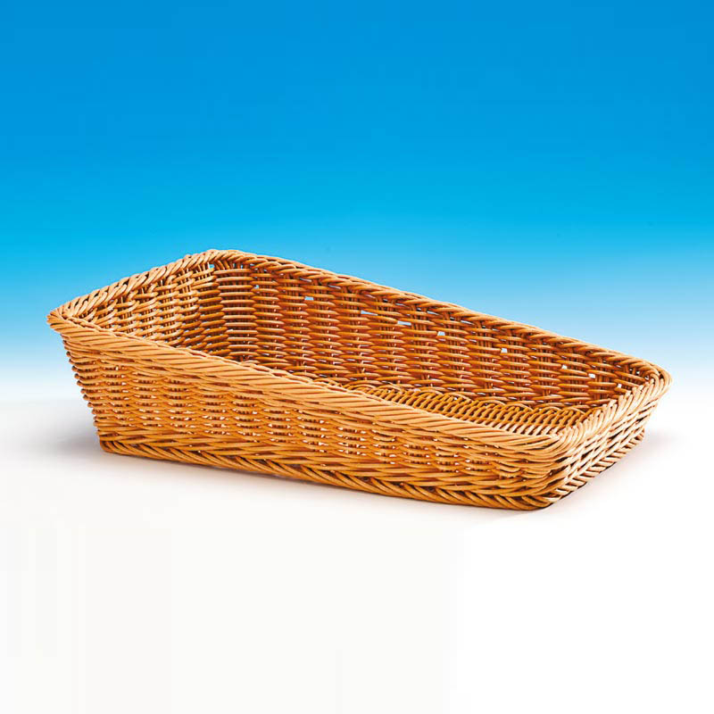 Zicco Dikdörtgen Ekmek Sepeti, Eğimli, Plastik, 30x45x12-5cm, Koyu Renk