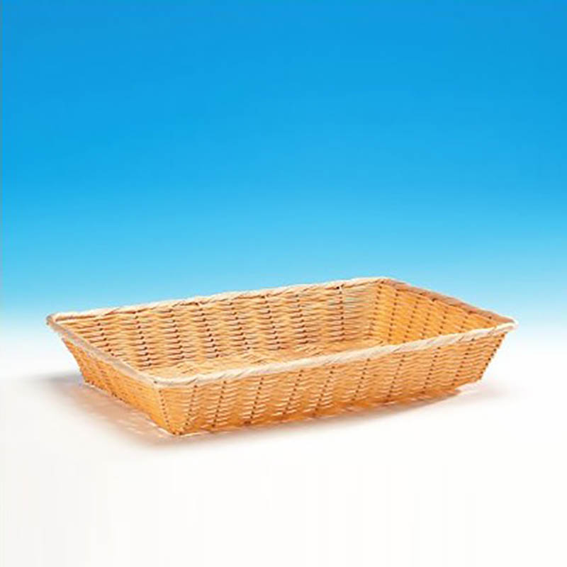 Zicco Dikdörtgen Ekmek Sepeti, Plastik, 42x30x7,5 cm, Açık Renk