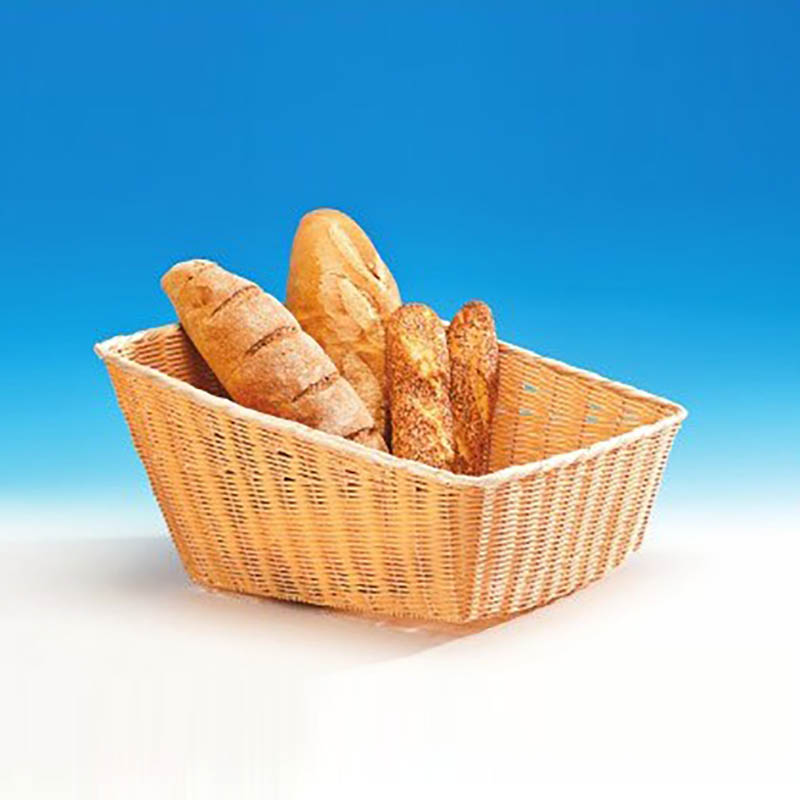 Zicco Dikdörtgen Ekmek Sepeti, Plastik, Eğimli, 46x40x25 cm, Açık Renk