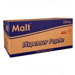 Malt Dispenser Peçetesi, 17x20 cm, 150'li, 18 Paket - Malt