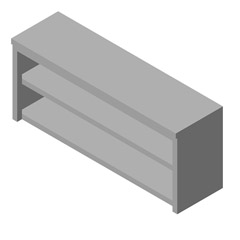 Doorless Wall Cabinet, 100x40 cm - Öztiryakiler