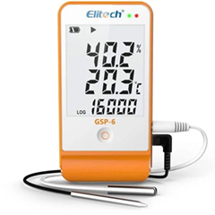 Elitech GSP-6 Double Wired Temperature and Humidity Data Logger Datalogger - 1
