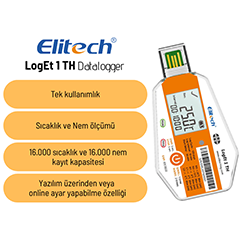 Elitech LogEt 1 TH Tek Kullanımlık Sıcaklık Nem Kayıt Cihazı, Datalogger - 1