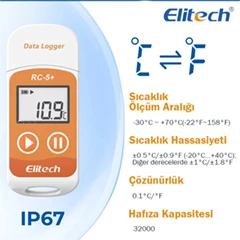 Elitech RC-5+ Sıcaklık Kayıt Cihazı Datalogger - 3