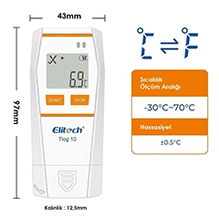 Elitech Tlog 10 Sıcaklık Kayıt Cihazı, Hassas - 4