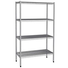Empero 4 Katlı Tel Tablalı İstif Rafı, 201 Kalite, 91x36x180 cm, Inox - Empero