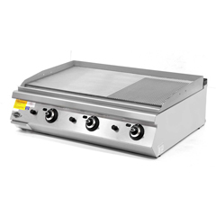 Empero 700 Plus Series Counter Top Gas Grill, Half Grooved Chrome Plate, 120x73x30 cm - Empero