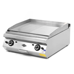 Empero 700 Plus Series Counter Top Gas Grill, Half Grooved Chrome Plate, 80x73x30 cm - Empero