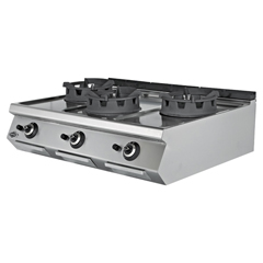 Empero 700 Plus Series Counter Top Wok Stove, 3 Burners, 120x73x30 cm - Empero