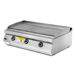 Empero 900 Plus Series Counter Top Electric Grill, Grooved Chrome Plate, 120x90x30 cm - Empero