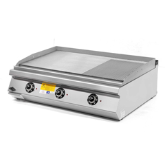 Empero 900 Plus Series Counter Top Electric Grill, Half-Grooved Chrome Plate, 120x90x30 cm - Empero