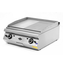 Empero 900 Plus Series Counter Top Gas Grill, Half Grooved Chrome Plate, 80x90x30 cm - Empero