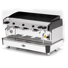 Empero Capuccino and Espresso Coffee Machine, 3 Group, Black - Empero