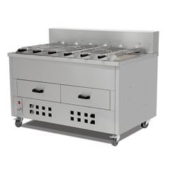 Empero Charcoal Horizontal Chicken Roasting Machine, 5 Skewer Capacity - Empero