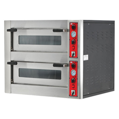 Empero Electric Pizza Oven, Double Deck, 33 cm 4+4 Pizza Capacity - Empero