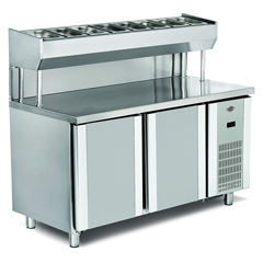 Empero EMP.150.80.01-PSY Pizza and Salad Preparation Refrigerator, 2 Doors - Empero