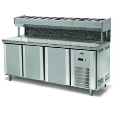 Empero EMP.200.80.01-PSYGGranite Pizza and Salad Preparation Refrigerator, 3 Doors - Empero