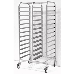 Empero Garbage Collection Cart, Double, Knockdown, For 37x53 cm Trays, Capacity of 26-30 Trays - Empero