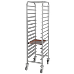 Empero Garbage Collection Cart, Quadruple, Knocked-Down, For 37x53 cm Tray, 52-56 Tray Capacity - Empero