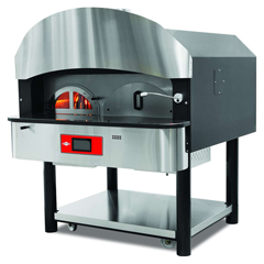 Empero Gas and Wood Rotary Base Pizza Oven, Digital, 30 cm 75 Pizza/Hour Capacity - Empero