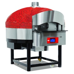 Empero Gazlı Döner Tabanlı Pizza Fırını, Dijital, 30 cm 130 Pizza/Saat Kapasiteli, Kırmızı Siyah - Empero