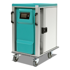 Empero Hot and Cold Food Distribution Cart, 24 Tray Capacity - Empero
