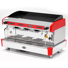 Empero Otomatik Capuccino ve Espresso Makinesi, 3 Gruplu, Kırmızı - Empero