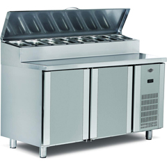 Empero Pizza and Salad Preparation Refrigerator, 2 Doors - Empero