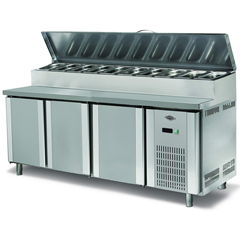 Empero Pizza and Salad Preparation Refrigerator, 3 Doors - Empero