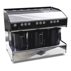 Empero Turkish Coffee Machine, 3 Pots, Black - Empero