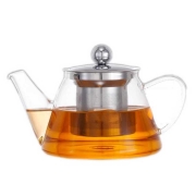 Epinox CVD-500 Çelik Süzgeçli Cam Demlik, V Model, 500 ml - 1