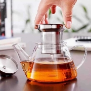 Epinox CVD-500 Steel Strainer Glass Teapot, V Model, 500 ml - 7