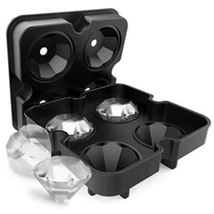 Epinox EBK-60 Ice Mold, Silicone, 4-piece Diamond, 47x38 mm - Epinox Pastry