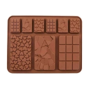 Epinox SCK-87 Silicone Chocolate Mold, Mixed Tablet - 1
