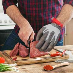 Epinox Steel Gloves, Red, M, Hand K2M - 2