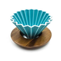 Epinox Wooden Stand Dripper, Turquoise, Asd 10 - Epinox Coffee Tools