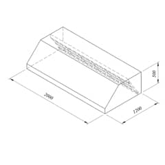 Filtered Wall Type Hood, 200x120 cm - Öztiryakiler