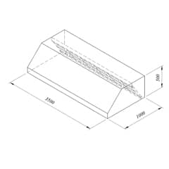 Filtered Wall Type Hood, 350x100 cm - Öztiryakiler