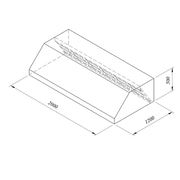 Filtreli Duvar Tipi Davlumbaz, 250x120 cm - Öztiryakiler
