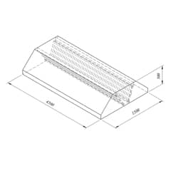 Filtreli Orta Tip Davlumbaz, 450x150 cm - Öztiryakiler