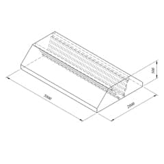 Filtreli Orta Tip Davlumbaz, 500x200 cm - Öztiryakiler