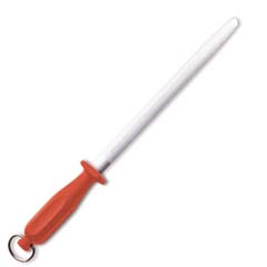 Flügel Solingen Sharpening Steel, Red, Plastic Handle, Oval 12, 30 Cm - Flugel Solingen