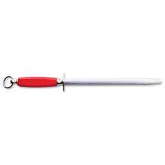 Flügel Solingen Sharpening Steel, Red, with Ring, Oval 10, 25 Cm - Flugel Solingen